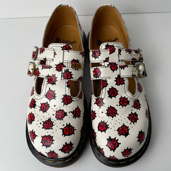 Vintage Dr. Martens Lady Bug England 8065 Leather Double Strap Mary Janes UK 7 - Picture 2 of 15
